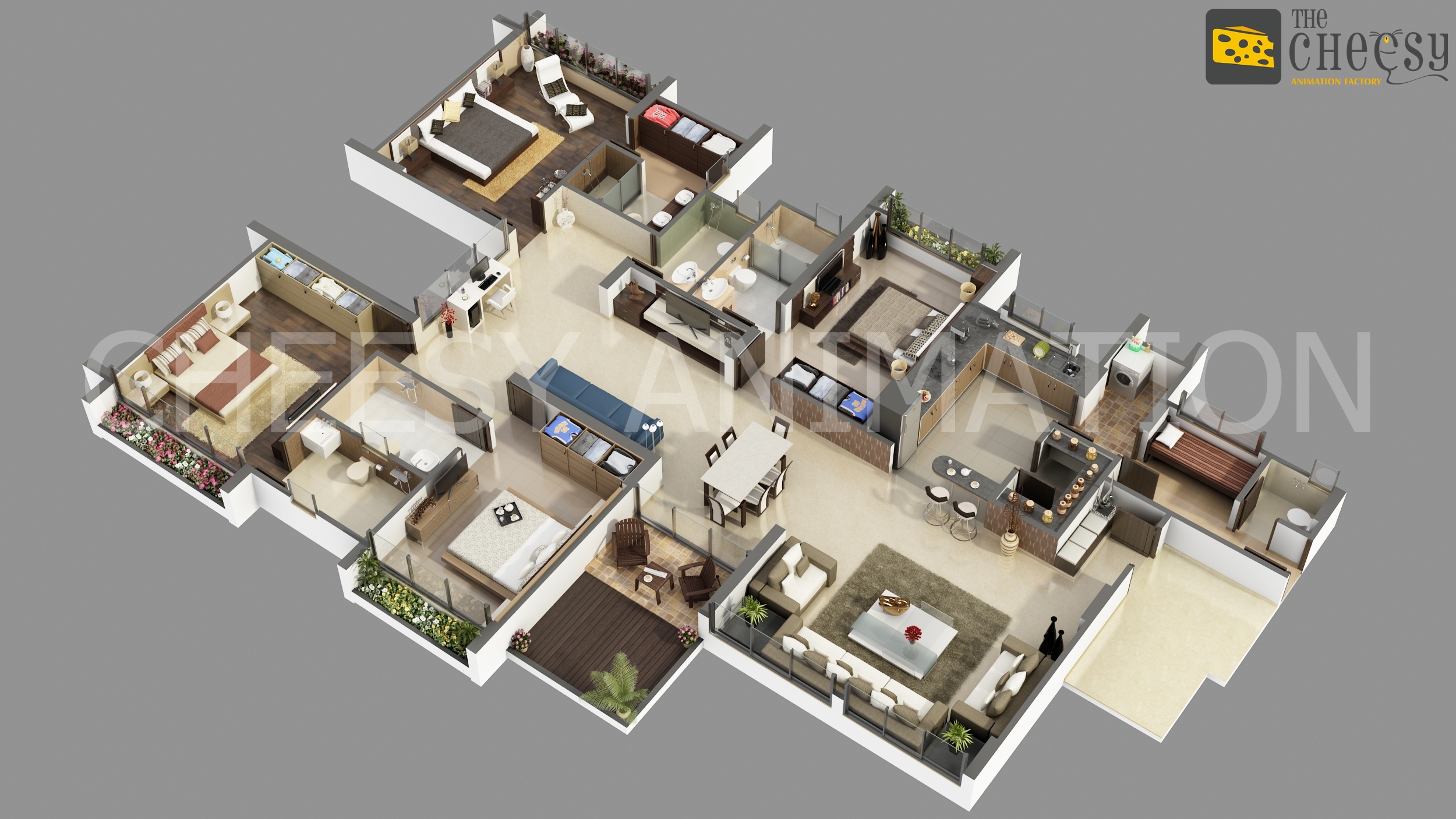  3D  Home  Floor Plan  3D  Floor Plan  3D  Floor Plan  For House 